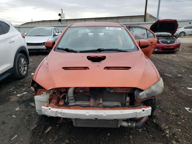 JA3AV66V39U029850 - 2009 MITSUBISHI LANCER RALLIART ORANGE photo 5