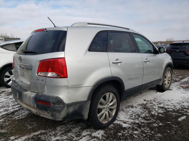 5XYKUDA20BG075945 - 2011 KIA SORENTO EX SILVER photo 3