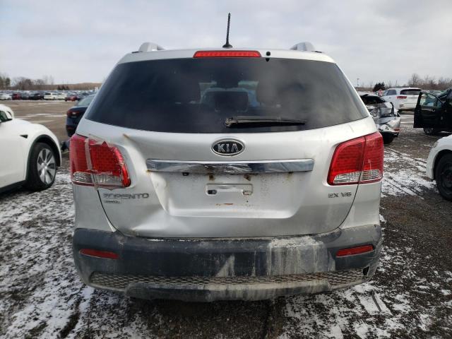 5XYKUDA20BG075945 - 2011 KIA SORENTO EX SILVER photo 6