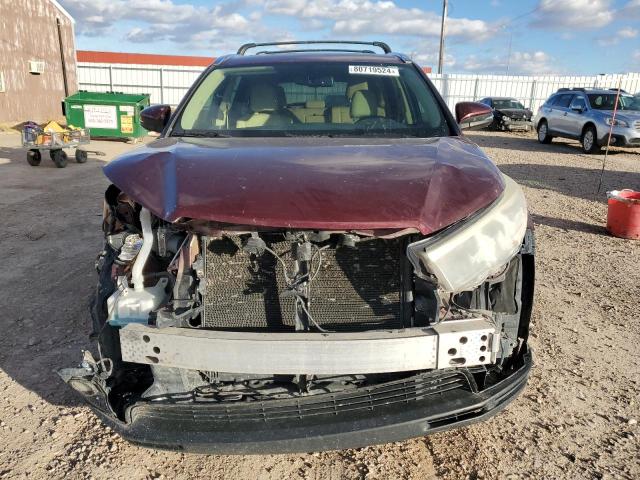 5TDJKRFH5FS114579 - 2015 TOYOTA HIGHLANDER XLE 勃艮第红 照片 5