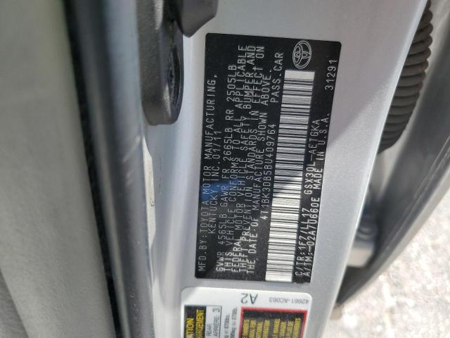 4T1BK3DB5BU409764 - 2011 TOYOTA AVALON BASE Արծաթագույն լուսանկար 13