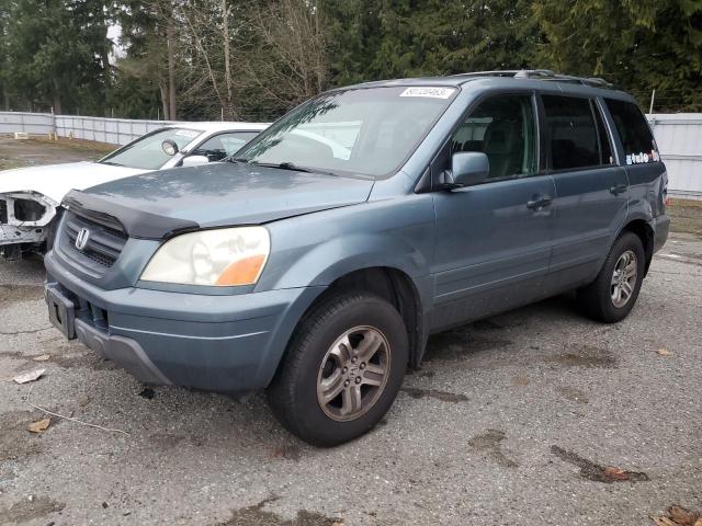 2HKYF18555H561392 - 2005 HONDA PILOT EXL BLUE photo 1