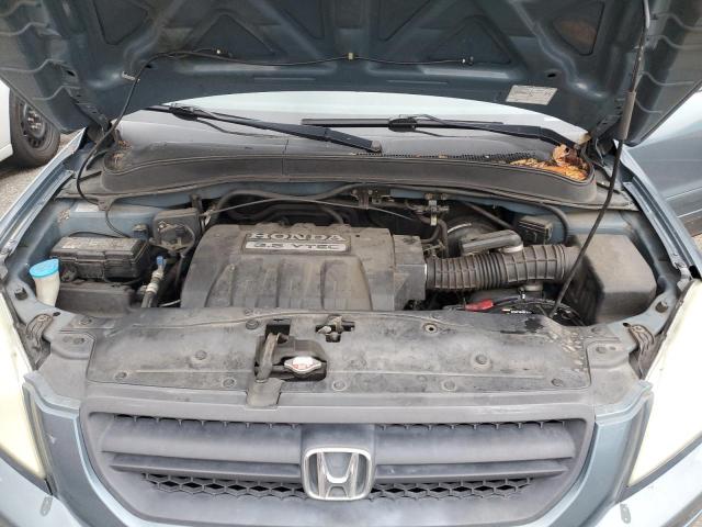 2HKYF18555H561392 - 2005 HONDA PILOT EXL BLUE photo 12