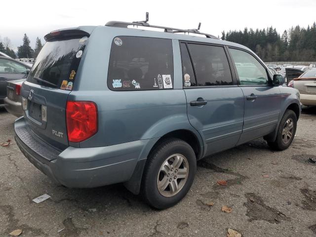 2HKYF18555H561392 - 2005 HONDA PILOT EXL BLUE photo 3