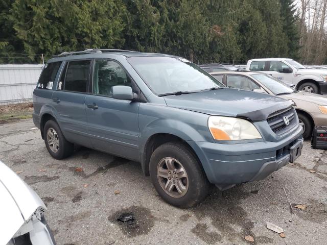 2HKYF18555H561392 - 2005 HONDA PILOT EXL BLUE photo 4