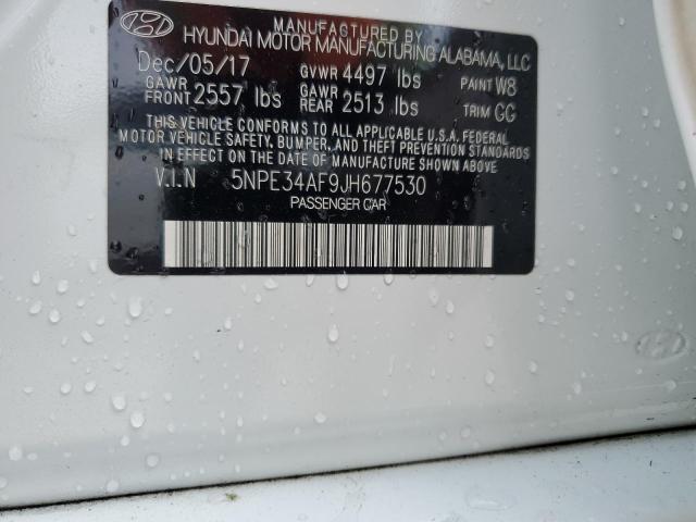 5NPE34AF9JH677530 - 2018 HYUNDAI SONATA SPORT თეთრი ფოტო 12