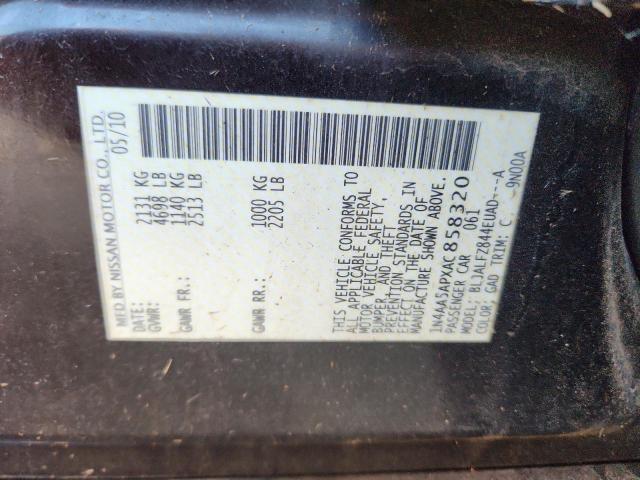 1N4AA5APXAC858320 - 2010 NISSAN MAXIMA S MAROON photo 12