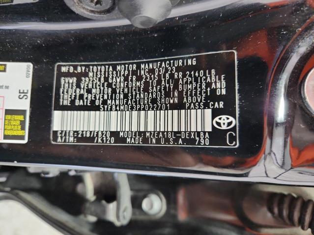 5YFB4MDE3PP022701 - 2023 TOYOTA COROLLA LE Siyah fotoğraf 12