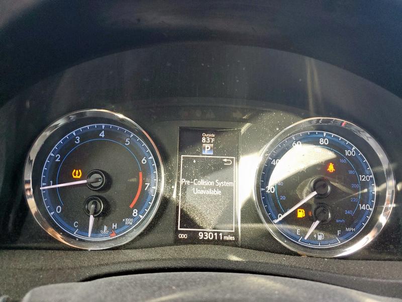 2T1BURHE7KC207012 - 2019 TOYOTA COROLLA L SILVER photo 9