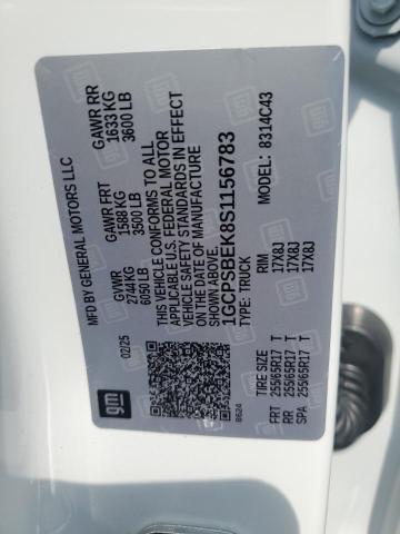 1GCPSBEK8S1156783 - 2025 CHEVROLET COLORADO WHITE photo 12