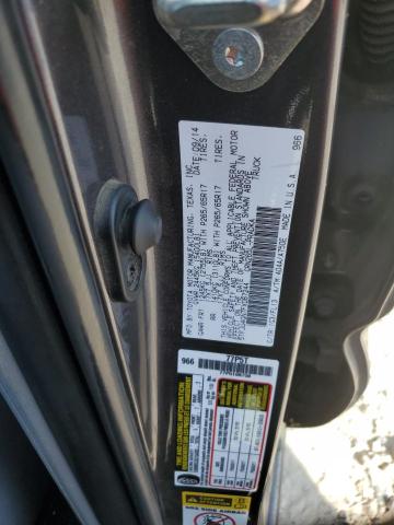 5TFJU4GN7FX067244 - 2015 TOYOTA TACOMA DOUBLE CAB PRERUNNER GRAY photo 12