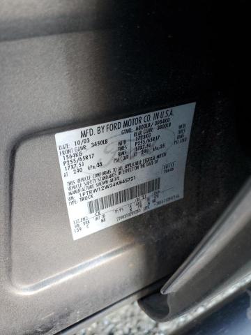 1FTRW12W34KB45721 - 2004 FORD F150 SUPERCREW GRAY photo 13