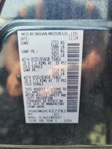 5N1AR2MN2FC627782 - 2015 NISSAN PATHFINDER S ლურჯი ფოტო 13