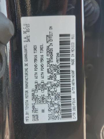 3TYCZ5AN9PT139503 - 2023 TOYOTA TACOMA DOUBLE CAB BLACK photo 12