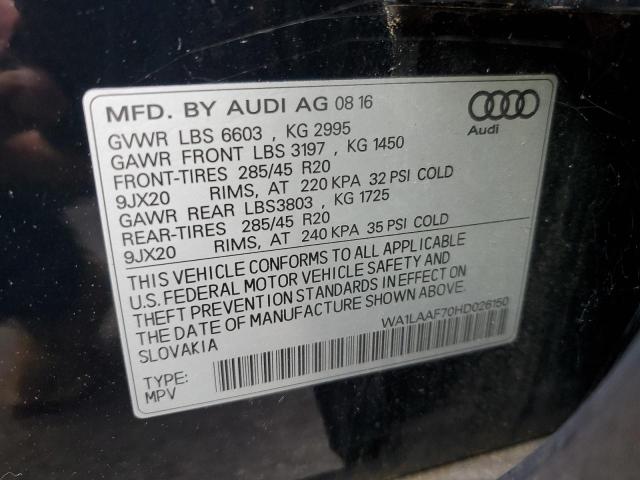 WA1LAAF70HD026150 - 2017 AUDI Q7 PREMIUM PLUS BLACK photo 13