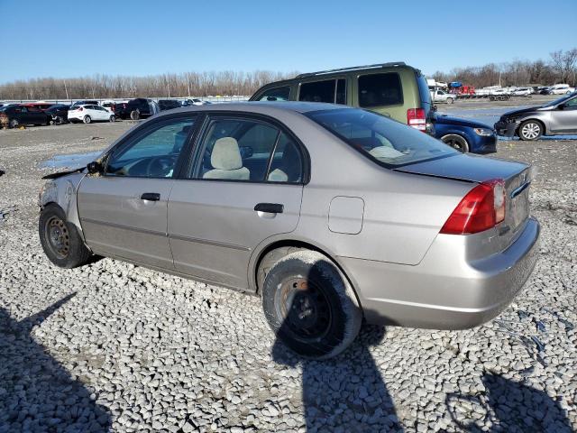 1HGES16561L049617 - 2001 HONDA CIVIC LX GOLD photo 2