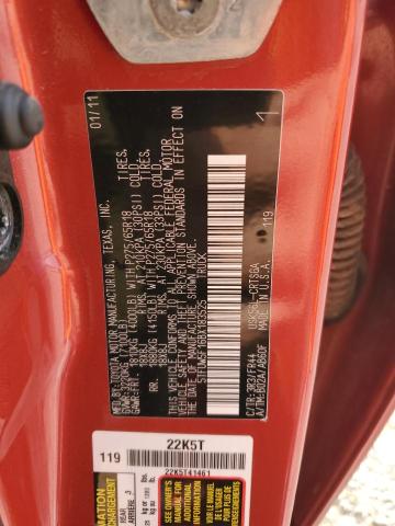 5TFUW5F16BX183525 - 2011 TOYOTA TUNDRA DOUBLE CAB SR5 RED photo 12