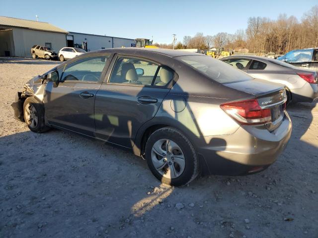 2HGFB2F59DH576871 - 2013 HONDA CIVIC LX GRAY photo 2