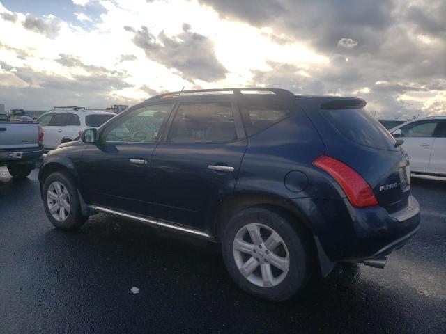 JN8AZ08T76W428487 - 2006 NISSAN MURANO SL BLUE photo 2