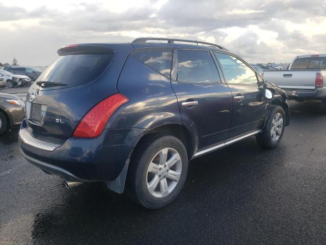 JN8AZ08T76W428487 - 2006 NISSAN MURANO SL BLUE photo 3