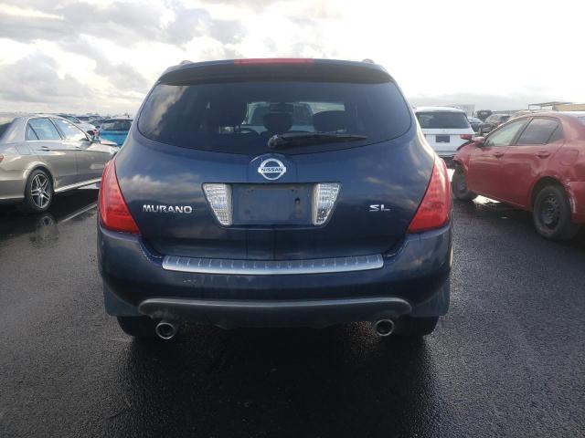 JN8AZ08T76W428487 - 2006 NISSAN MURANO SL BLUE photo 6