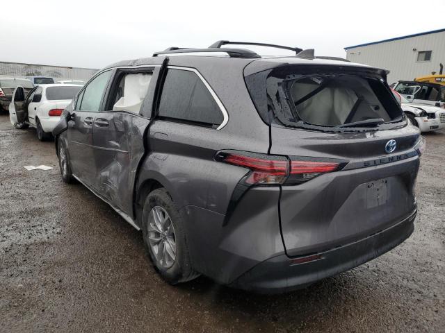 5TDKRKEC0NS095273 - 2022 TOYOTA SIENNA LE CHARCOAL photo 2