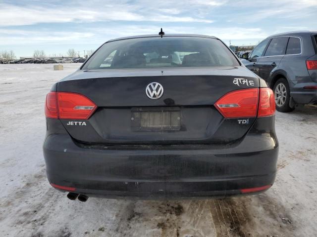 3VWLL7AJ1CM402838 - 2012 VOLKSWAGEN JETTA TDI BLACK photo 6