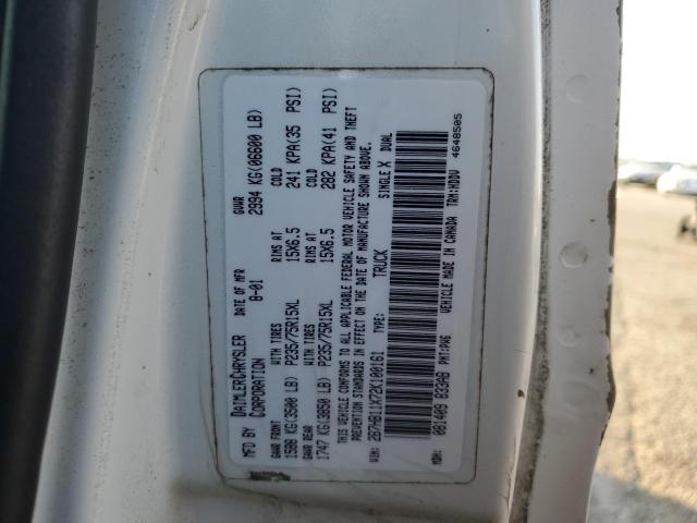 2B7HB11X72K100161 - 2002 DODGE RAM VAN B1500 WHITE photo 13