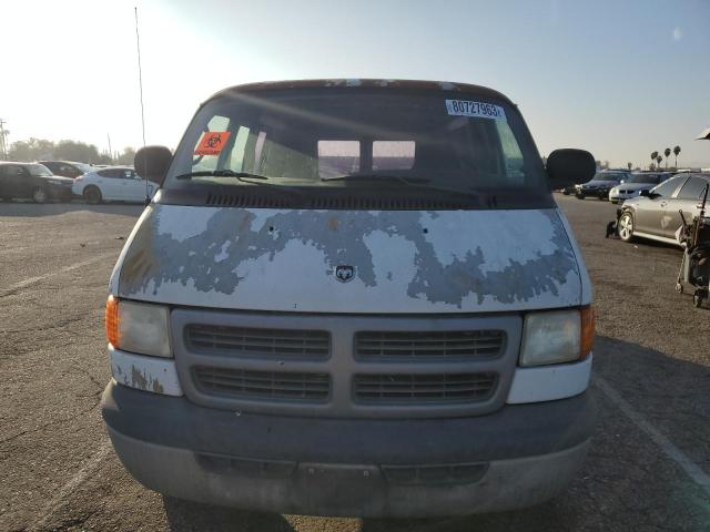 2B7HB11X72K100161 - 2002 DODGE RAM VAN B1500 WHITE photo 5