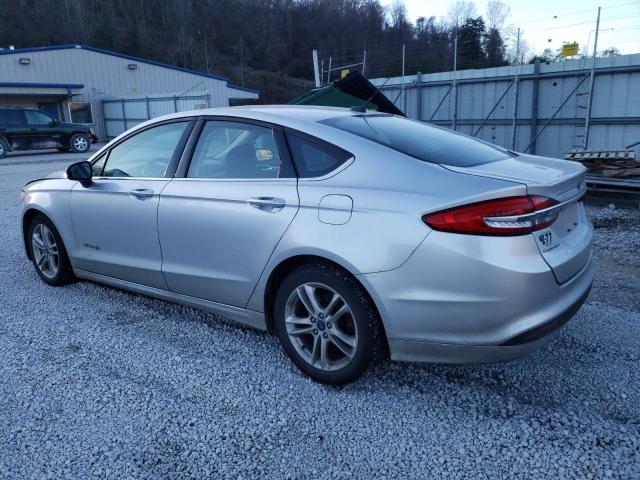 3FA6P0LU7JR138128 - 2018 FORD FUSION SE HYBRID SILVER photo 2