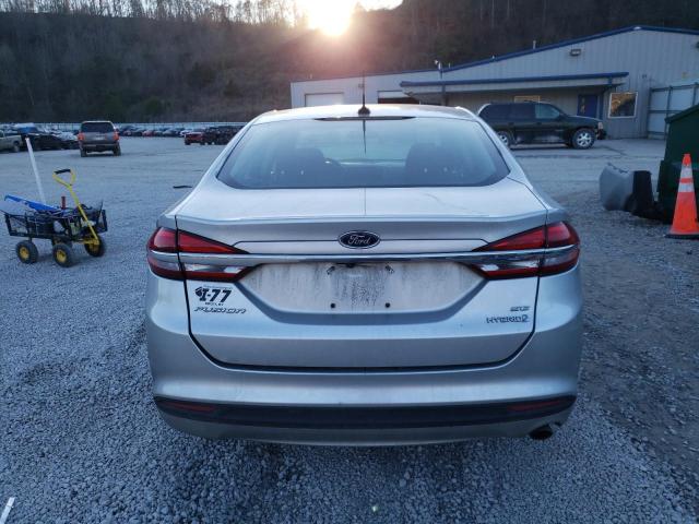 3FA6P0LU7JR138128 - 2018 FORD FUSION SE HYBRID SILVER photo 6