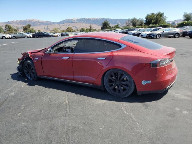 5YJSA1E29FF107399 - 2015 TESLA MODEL S 红色 照片 2