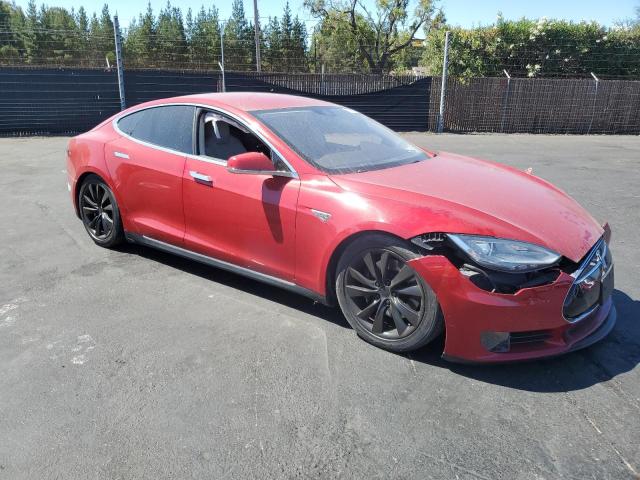 5YJSA1E29FF107399 - 2015 TESLA MODEL S 红色 照片 4