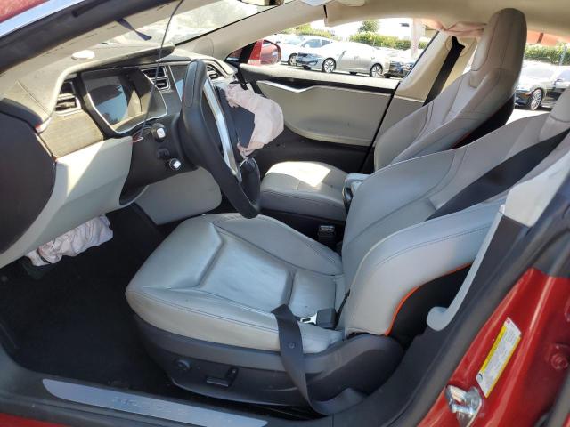 5YJSA1E29FF107399 - 2015 TESLA MODEL S 红色 照片 7