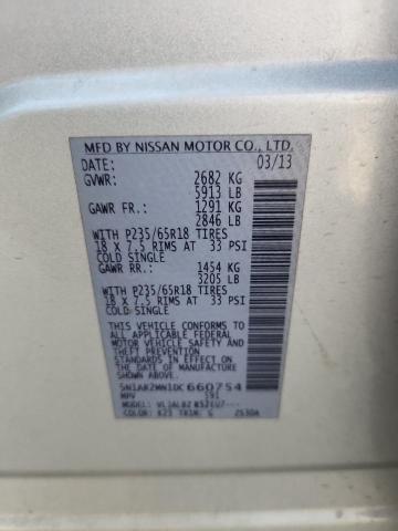 5N1AR2MN1DC660754 - 2013 NISSAN PATHFINDER S SILVER photo 13