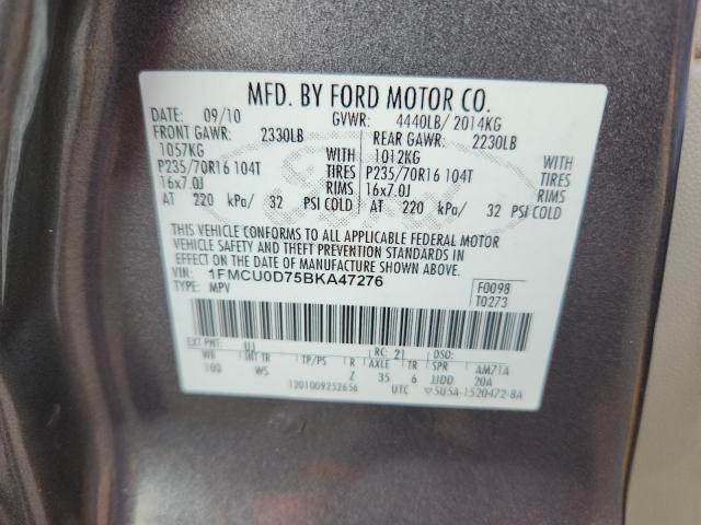 1FMCU0D75BKA47276 - 2011 FORD ESCAPE XLT 灰色 照片 14