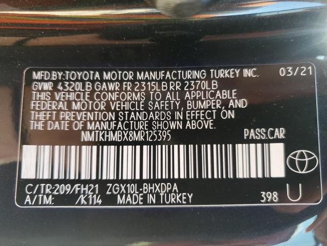 NMTKHMBX8MR125395 - 2021 TOYOTA C-HR XLE Қара фото 13