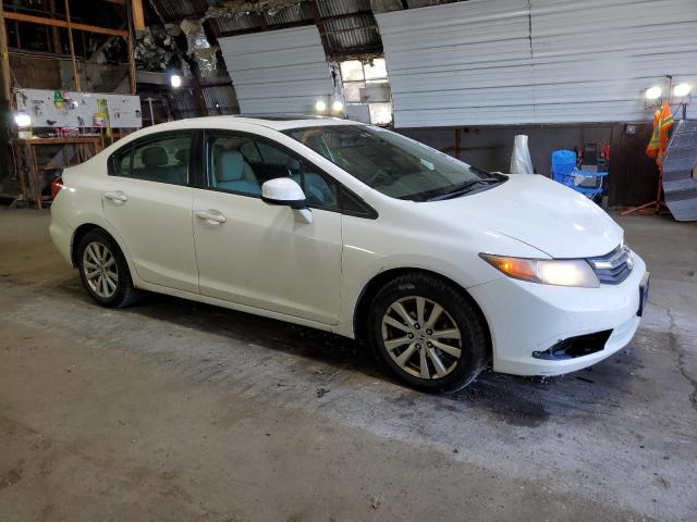 19XFB2F91CE366289 - 2012 HONDA CIVIC EXL WHITE photo 4