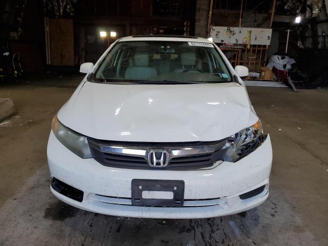 19XFB2F91CE366289 - 2012 HONDA CIVIC EXL WHITE photo 5