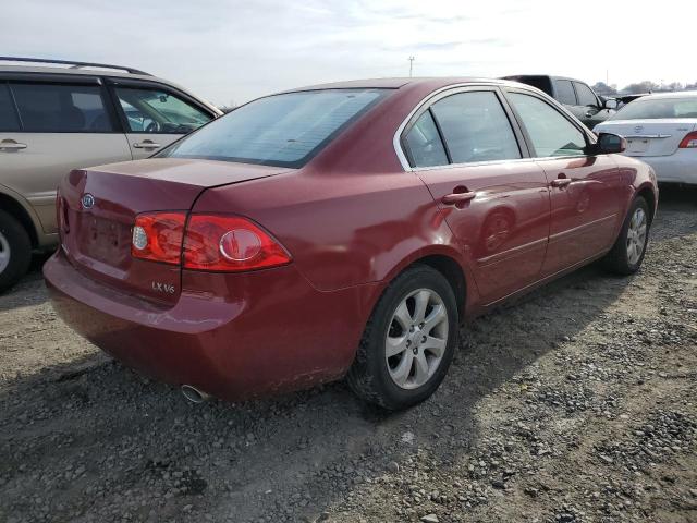 KNAGE124585214824 - 2008 KIA OPTIMA LX RED photo 3