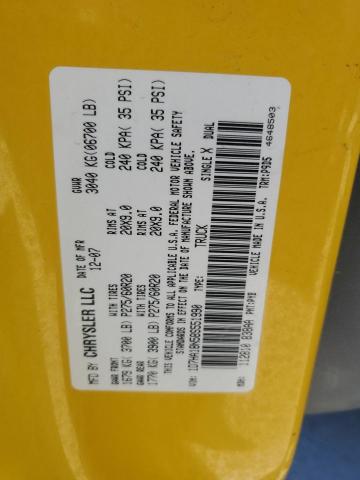 1D7HA18N58S551990 - 2008 DODGE RAM 1500 ST YELLOW photo 12