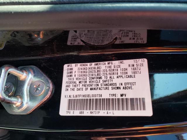 5J6TF1H55EL000738 - 2014 HONDA CROSSTOUR EXL შავი ფოტო 12