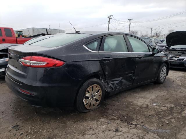 3FA6P0G78KR163772 - 2019 FORD FUSION S BLACK photo 3