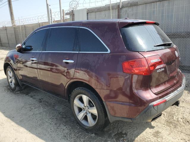 2HNYD2H62AH532563 - 2010 ACURA MDX TECHNOLOGY ბურგუნდია ფოტო 2