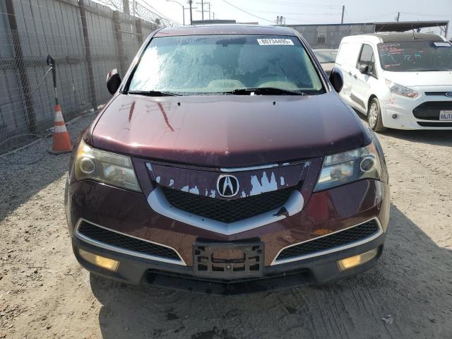 2HNYD2H62AH532563 - 2010 ACURA MDX TECHNOLOGY ბურგუნდია ფოტო 5