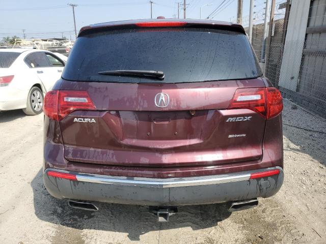 2HNYD2H62AH532563 - 2010 ACURA MDX TECHNOLOGY ბურგუნდია ფოტო 6