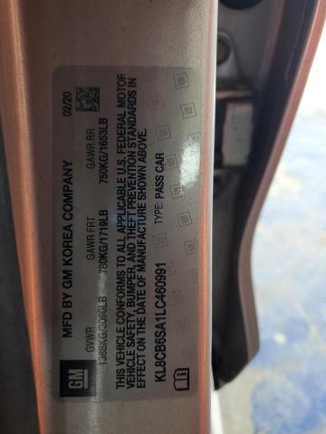 KL8CB6SA1LC460991 - 2020 CHEVROLET SPARK LS ვერცხლისფერი ფოტო 13