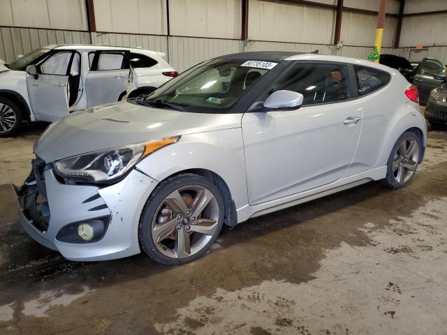 KMHTC6AE6EU183837 - 2014 HYUNDAI VELOSTER TURBO SILVER photo 1