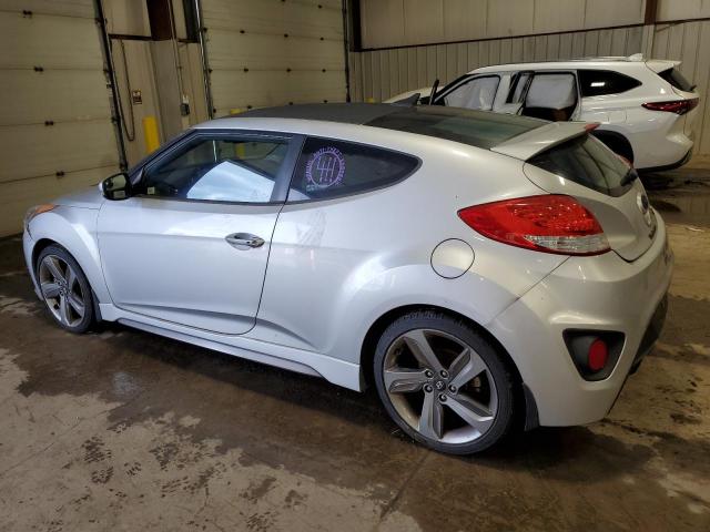 KMHTC6AE6EU183837 - 2014 HYUNDAI VELOSTER TURBO SILVER photo 2