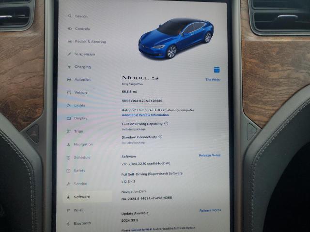 5YJSA1E20MF426235 - 2021 TESLA MODEL S Mavi foto 9